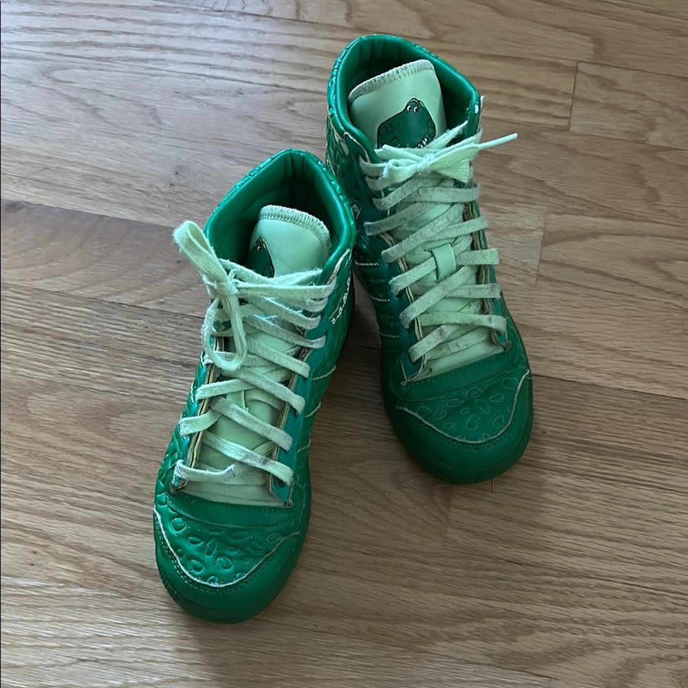 Adidas Pixar’s “Toy Story” Kids Green High-Top Sneakers